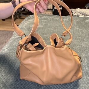 Street Level Brown Faux Leather Large Tote with Wristlet